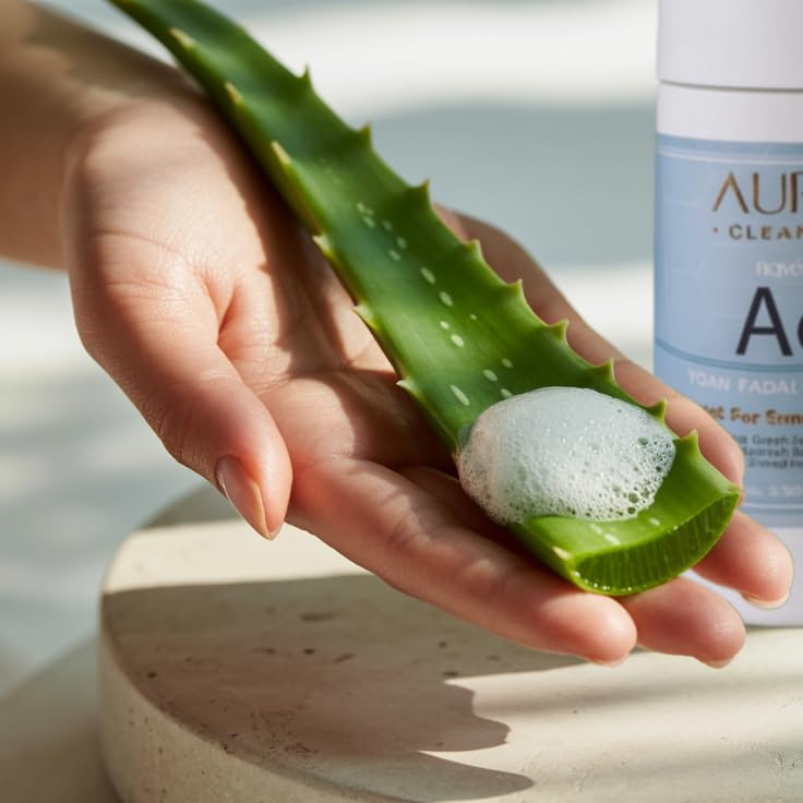 Aura Cleanse AC Foam Facial Cleanser, 3.38 oz, Aloe & Green Tea