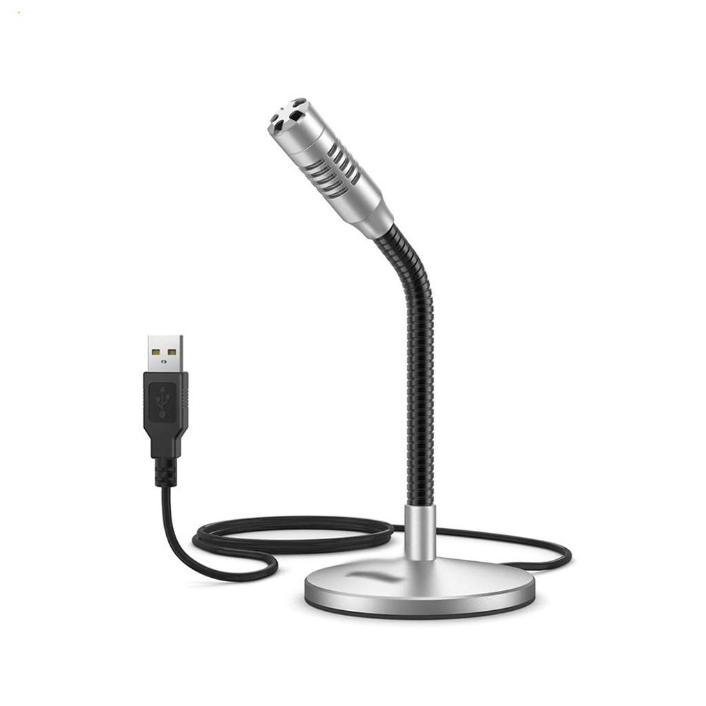 Microphone USB col de cygne pour PC portable et ordinateur de bureau