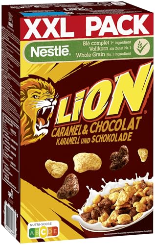 Nestlé LION Cereals Karamell und Schoko Cerealien mit Vollkorn XXL Packung 1er Pack (1 x 1.05kg)