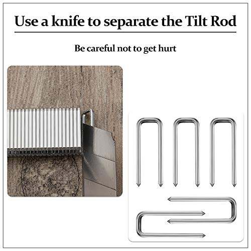Patelai 80 Pieces Shutter Louvers Staples Plantation Shutters Tilt Rod Silver Shutter Repair Staples Replace Missing Staples For Windows Tools Supplies #TOP2