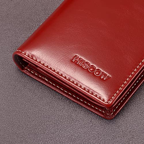 Image of HISCOW Business Card Holder with Large Compartment - Full Grain Leather