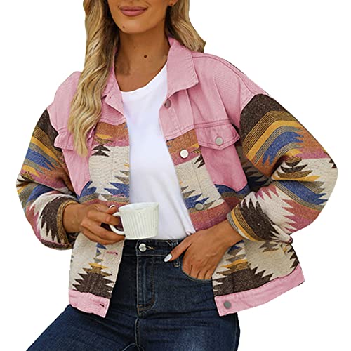 Veste courte imprimée décontractée manches longues style européen
