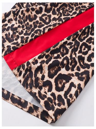 Verdusa Women's Plus Size Y2K Leopard Baggy Pants Streetwear Wide Leg Trousers4