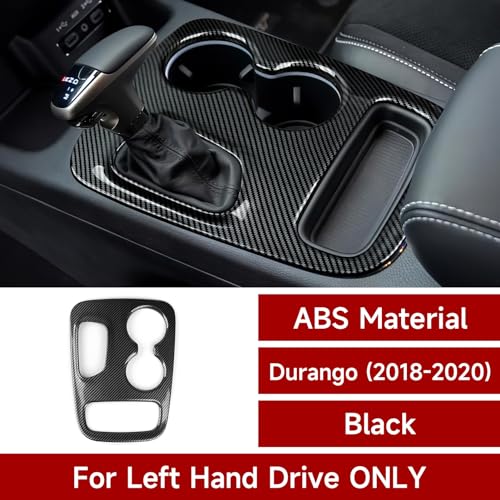 Image of Car Gear Shift Panel Decals for 2018 2019 2020 Dodge Durango Accessories Carbon Fiber Interior Stickers