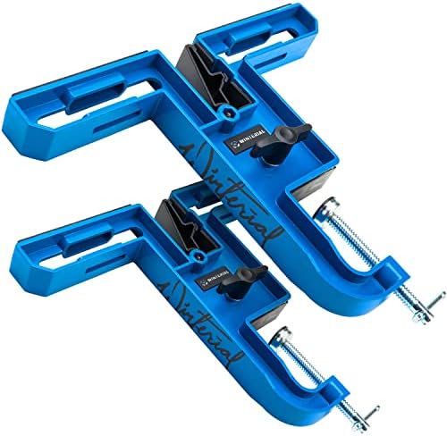 Winterial Ski and Snowboard Vise - Set of Two Non-Slip Vice Grips with Horizontal and Vertical Working Positions for Tuning, Repair and Waxing/ Rubber Ski Brake Retainers and Secure Board Grip Arm