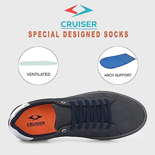 Image of Cruiser Mens Casual Shoes|Sleek, Stylish, and Ready for Anything Sneaker |Comfortable Trendy Minimal Design Sneakers with Super Comfort Ultra Cushioned Padding (2624)