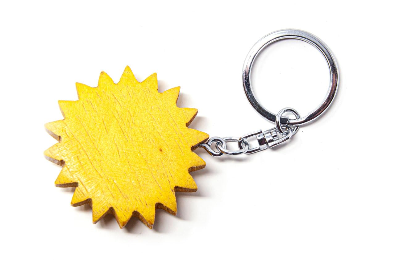 PLCPDM Trendy Sole/Luna Portachiavi Unico Sacchetto Pendente Sacchetto di Modo Gioielli Metallo Portachiavi Ciondolo per Amante della Moda, Oro, Sun