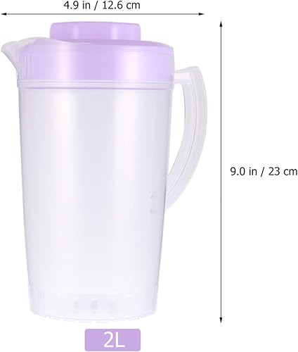 Miniatura 7 de Jarra de plástico de agua fría caliente con tapa de boquilla de vertido, jarra de agua, jarra de bebidas frías y calientes, jarra de jugo de té