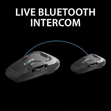 Cardo Systems FREECOM 2X Motorcycle 2-Way Helmet Bluetooth Communication System Headset Intercom, Universal Bluetooth Connectivity, Waterproof, 40mm Speakers - Single Pack