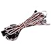 Tecunite 20 Pieces 3-pin Servo Extension Cable Wire Cord Female to Male RC Servo Extension Cord Wire Connectors for Connection Control Board Remote Control Parts, 5 Sizes(5 Sizes)