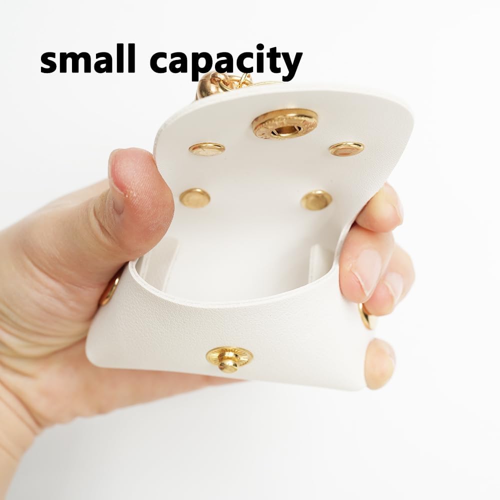 1 white small coin purse can be hung on the bag, headphone bag, coin purse
