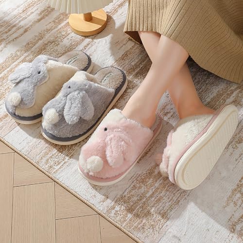 Bunny Slippers - Cute animal slippers, skin-friendly and warm plush, non-slip wear-resistant sole3