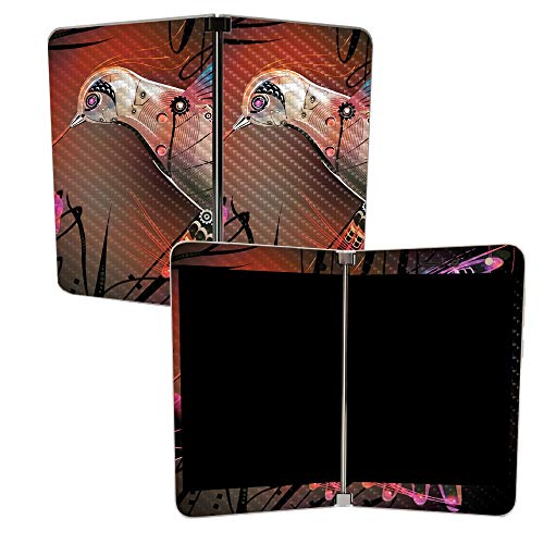 Image of MIGHTY SKINS MightySkins Carbon Fiber Skin for Microsoft Surface Duo - Cyborg Nature | Protective, Durable Textured Carbon Fiber Finish | Easy to Apply | Made in The USA