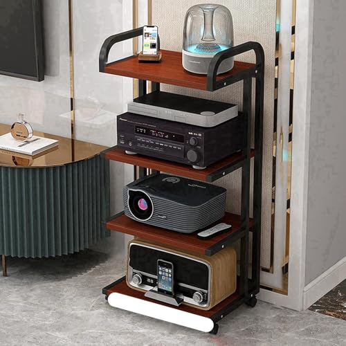 Tour multimédia pour salon et meuble d'angle à roulettes modulable - 2