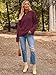 LILLUSORY Oversized Sweater Womens 2025 Fall Fashion Outfits Pullover Long Tunic Old Money Winter Cozy Clothes Cute Crewneck Trendy Knit Chunky Warm Knitted Ladies Top Red