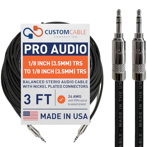 Cable Pro Audio Balanceado 3.5mm 3 Pies miniatura 1