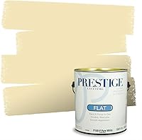 Vista 229 de PRESTIGE Pinturas de pintura exterior e imprimación en uno, 1 galón, plano, combinación comparable de Benjamin Moore* Manzanilla*