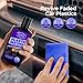 CleanCrown Plastic Restorer for Cars (8.45 fl oz), User Friendly Car Trim Restorer, Quick Plastic Trim Restorer with Free Sponge Applicator, Restores Faded Car Plastics, Bumpers & Against UV Rays
