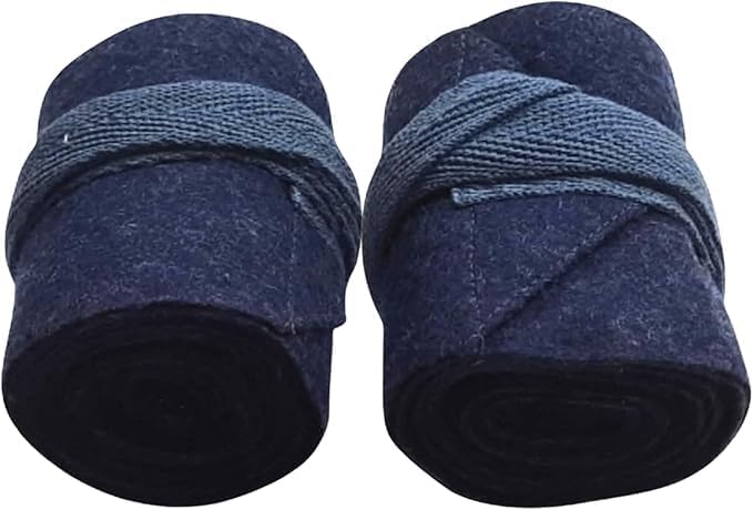 WWI US & British Army Puttees Navy Blue – Reproduction Wool Leg Wraps, British Soldier Long Leggings for Collectors & Reenactors