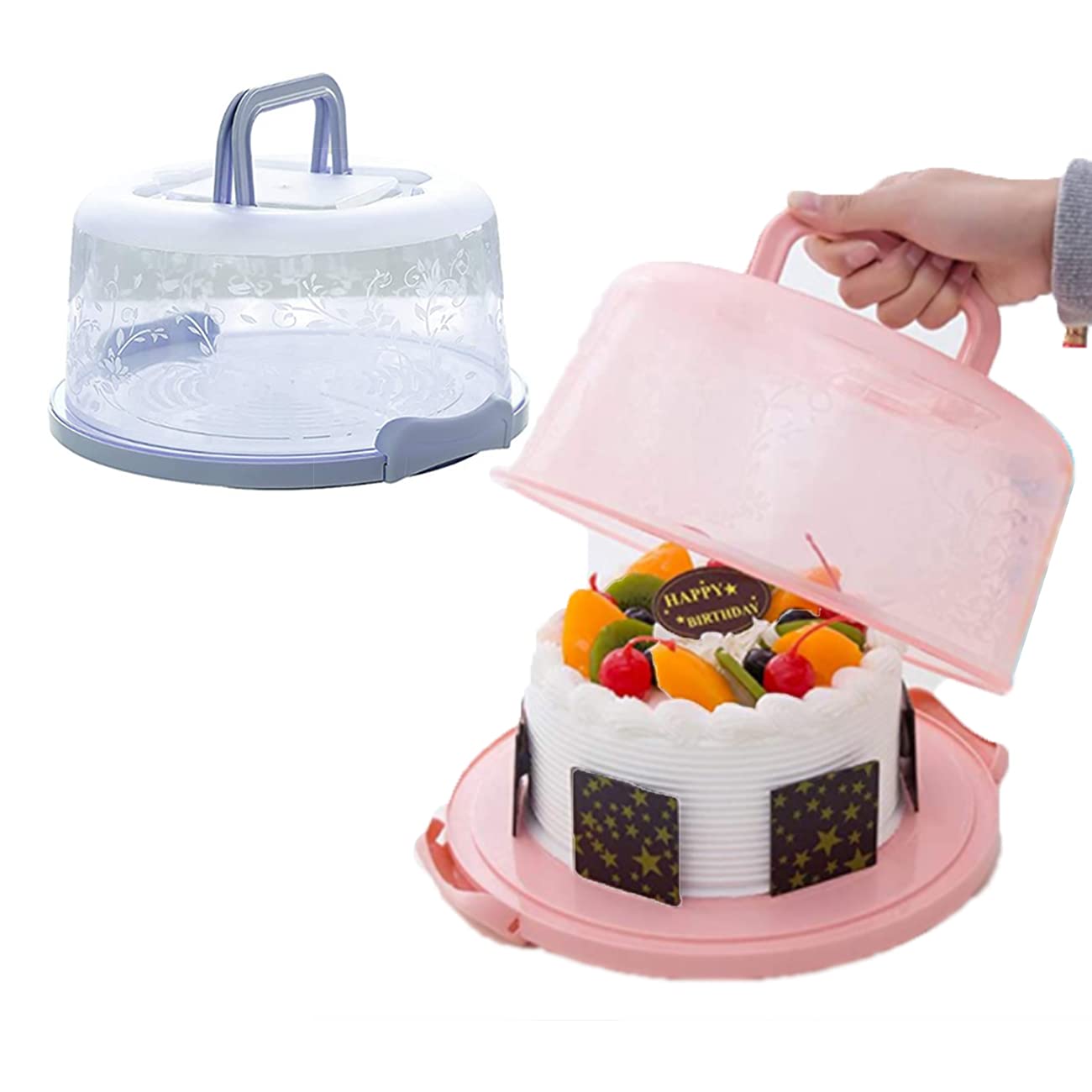 Buy saijer Set of 2 Round Cake Box, Transport Box, Cake Box, Portable