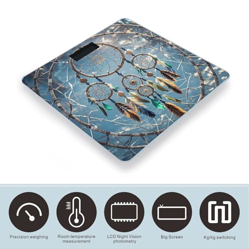 Báscula digital de baño Dream Catcher con pantalla grande miniatura 3