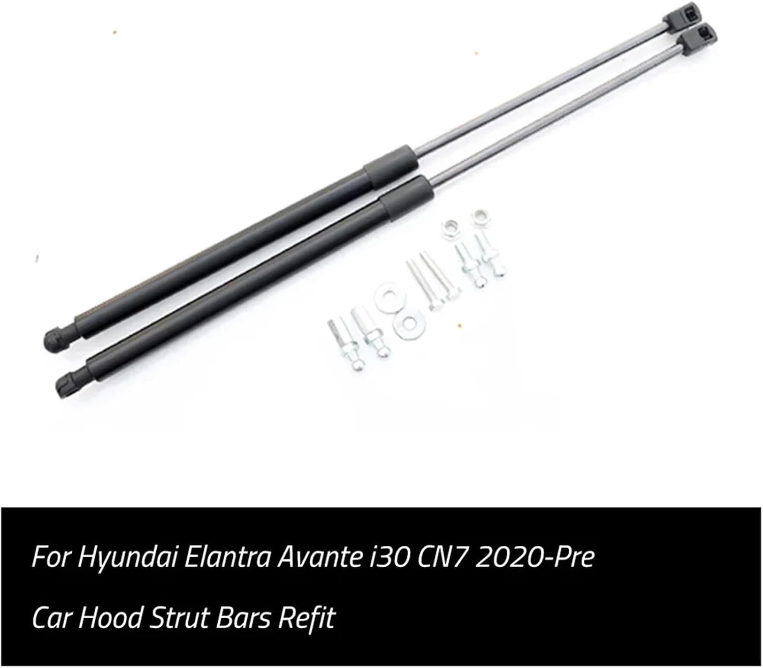 Car Rear Tailgate Trunk Door Spring Shock Strut Bars Support Lifting Fit For Hyundai Elantra Avante i30 CN7 2020-Pre. Hydraulic rod(Carbon silver)