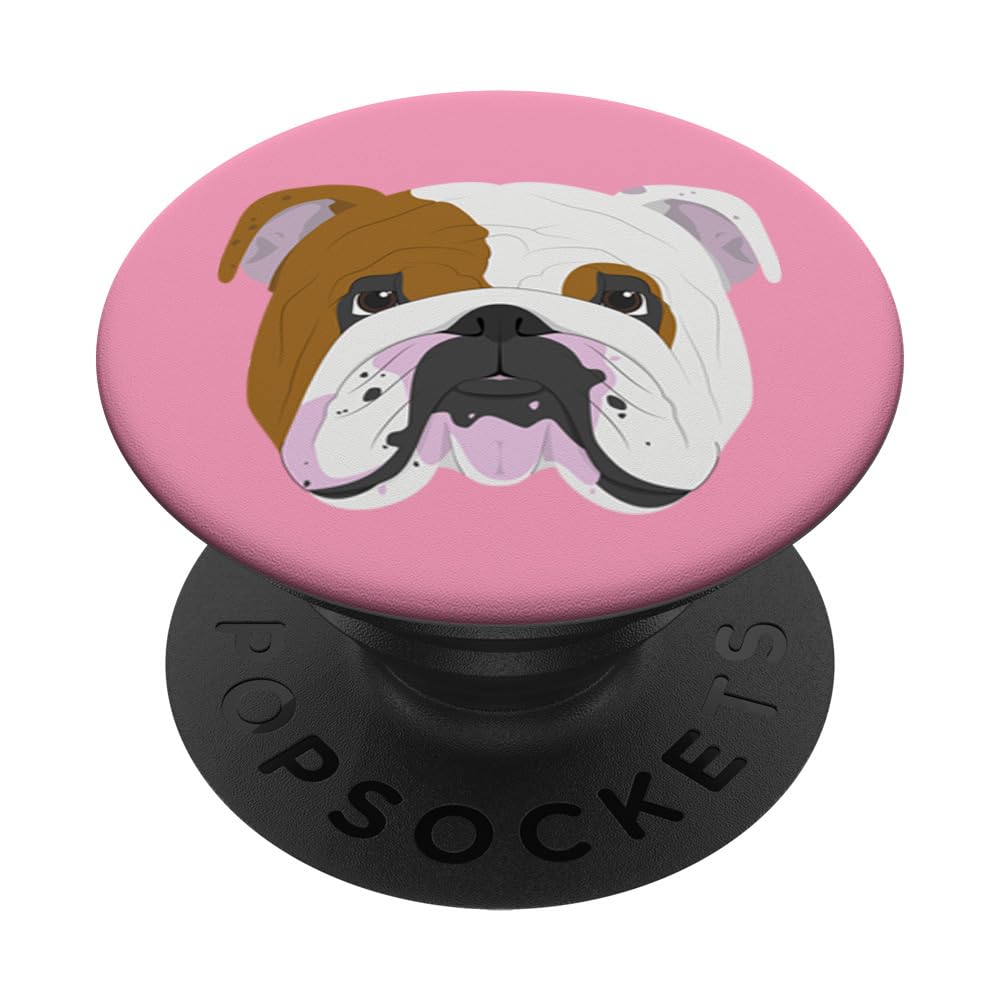English Bulldog Pink PopSockets Adhesive PopGrip