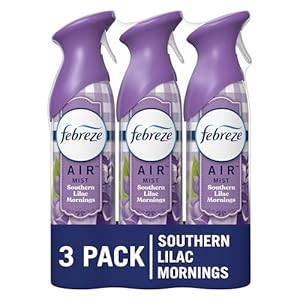 Febreze Air Fresheners, Room Freshener Spray, Odor-Fighting Air Effects, Lilac Scent, 8.8 oz. Aerosol Can, (Pack of 3)