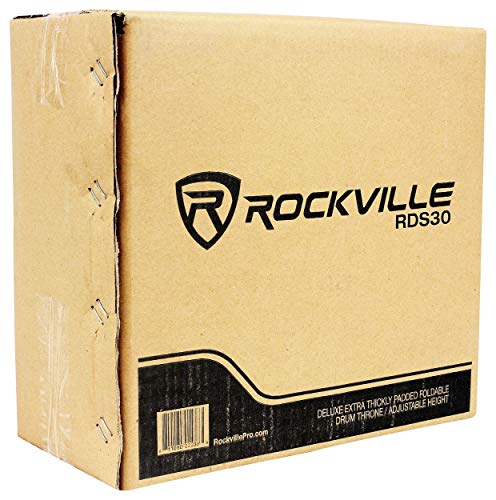 image for Rockville RDS30 Deluxe Thick Padded Foldable Drum Throne Stool Adjusta