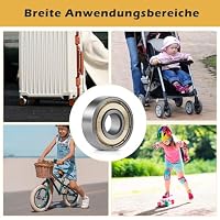 50 Stück Kugellager, 608ZZ 8x22x7 mm, Double Shielded Miniatur Rillenkugellager, Carbonstahl Präzisionslager, 608 Kugellager für Skateboards, Rollerblades, Fahrräder, Hausgeräte – Ansicht 7