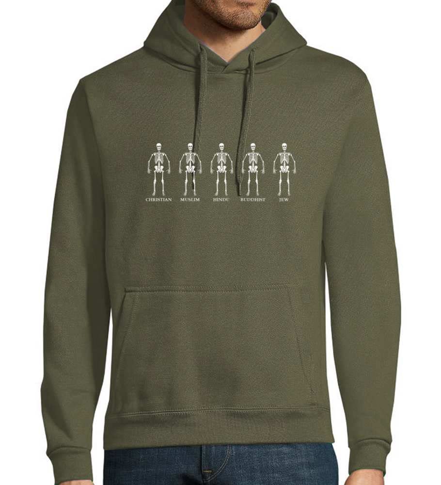 Religión Esqueleto Hombres Capucha Capucha, militar, XXXXL