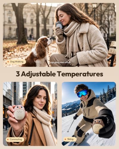 Gaiatop Rechargeable Hand Warmers 2 Pack, Owl Reusable Handwarmers, Brown - Image 6