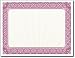 28lb Magenta Border Certificates - 100 Certificates