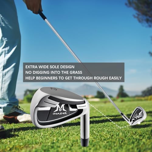 MAZEL WM-X3 Golf Single Iron Club 1,2,3, 4,5,6,7,8,9, P, S,Premium Stainless Steel Shaft, CNC Milled Face for More Spin (Silver, Single 5 Iron) - Image 4