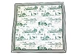 William & Lauren Women’s Baylor University Toile Scarf – 100% Silk, Elegant Green & Gold Collegiate Accessory