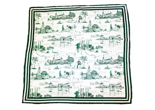 William & Lauren Women’s 100% Silk Baylor Toile Scarf -Elegant Gift for Baylor Graduates, Alumni, and Fans – Officially Licensed Collegiate Accessory