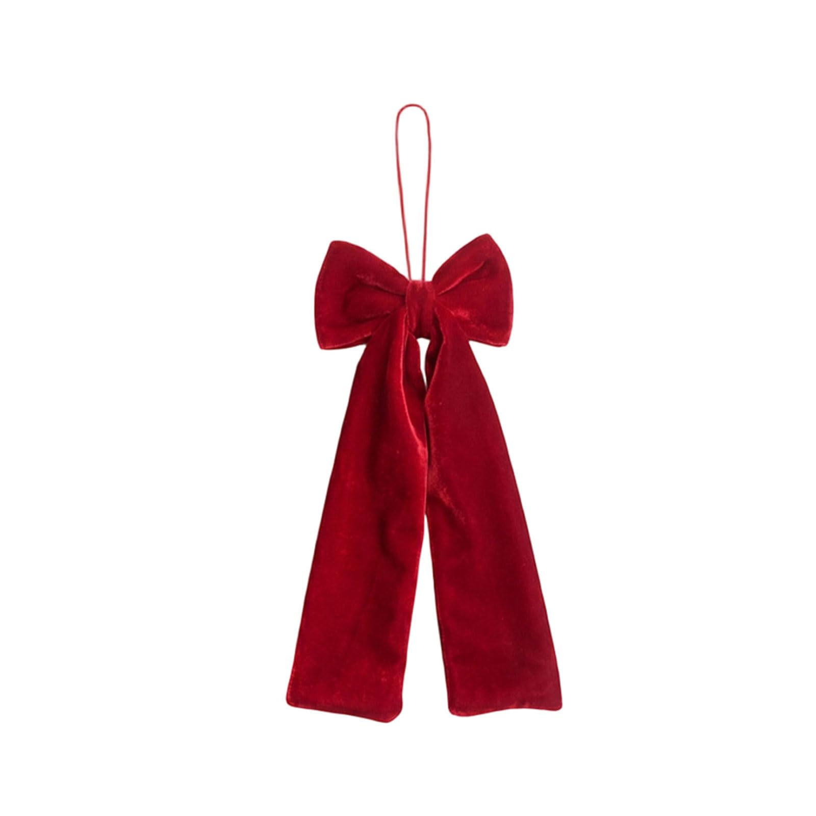 Zxfdsfdbnm Velvety Holiday Bowknot in Deeper Red Shade Easy Hanging Celebratory Bowknot Suitable for Christmas Tree Decor Christmas Accessories