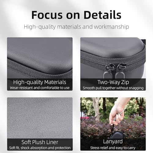 BRDRC Carrying Case for DJI Osmo Pocket 3 Creator Combo, Portable Hard Storage Case, Carry Bag Osmo Pocket 3 Accessories (Black) - Image 5