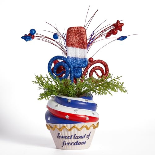 WDS WONDROUS 4th of July Centerpiece for Tables Red White and Blue...