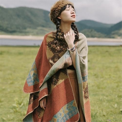 Châle écharpe de style pashmina avec motifs ethniques tissés - 5
