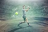 Roger Federer Tennis Stars Spun Silk Fabric Cloth Wall Poster Print (36x24inch 90x60cm)