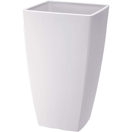 Amazon Sanko Product 7号スクウェアロング つや有り プラスチック角鉢 ポット オフホワイト 460 01 鉢