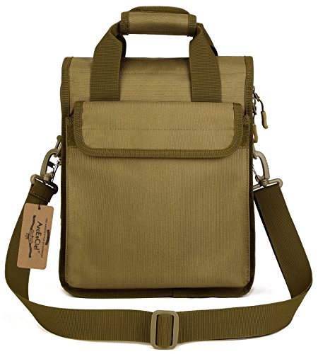 Arcenciel Tactical Messenger Bag Men Military Molle Sling Shoulder Pack Briefcase Assault Gear Handbags Utility Carry Satchel (Coyote Brown) #TOP1