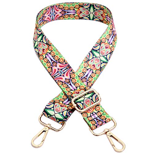 ZYLDK Mode Damen Taschengurt Bunter Schultergurt längenverstellbarer breiter Tragegurt Schultergurt für Handtaschen 78-140cm Schultergurt für Handtaschen DIY Zubehör Cover