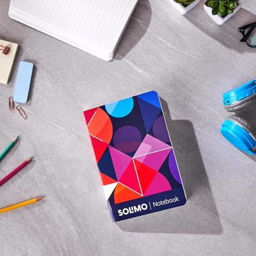 Image of Amazon Brand - Solimo A5 Ruled Notebook | 90 GSM | Flat Lay Binding | Rounded Corners | Flexible Soft Cover | Suitable for Sketching or Doodling, To-do lists & more (160 Pages)