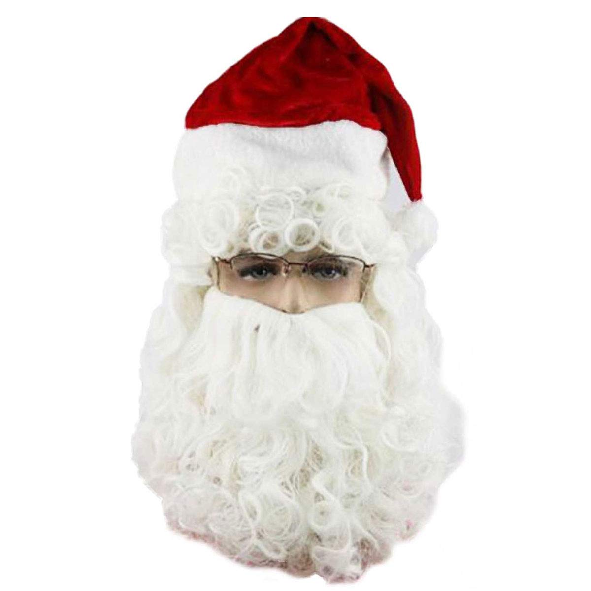 Amazon.co.jp: monoii サンタ 髭 ウィッグ コスプレ サンタのひげ