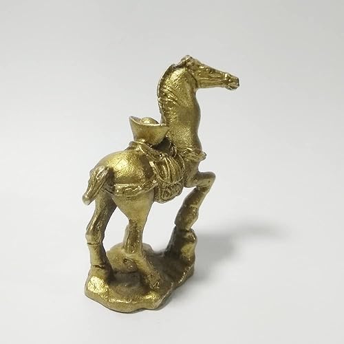 Miniatura 2 de Lingotes de caballo de latón puro Feng Shui Transportador de caballos Artesanía de bronce Knick-Knacks Figurines Adornos Regalos Artesanía Arte