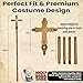 Nicky Bigs Novelties Gold Pope Cross Staff - Adjustable 5 Piece 54-Inch Tall Hollow Bishop Prop - Adult Halloween Cosplay Costume Accessory, Gold, One Size