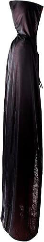 Miniatura 2 de Eigso - Capa de terciopelo unisex con capucha para Halloween, capa de vampiro para mujeres y hombres, capas largas reversibles de bruja