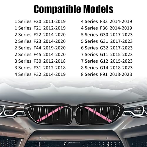 Image of V Brace Wrap Covers Compatible with BMW Grille Inserts StripesWrap